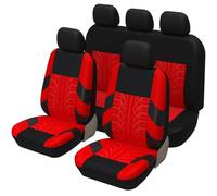 Coche Funda Asiento para Chevrolet Camaro SS Shock ZL1 RS LT 1LE Z28, Juegos de Cubreasientos Protectores Delantero y Trasero Sillas Fundas Protectoras Interior Accesorios,Red
