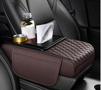 Coche Funda Consola Central Reposabrazos para Ferrari SF90 Stradale 2019 2020 2021 2022 2023 2024 2025 2026, Cuero Impermeable Cojín Apoyabrazos Alfombrilla Protector Accesorios,B-Coffee