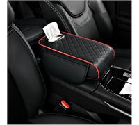 Coche Funda Consola Central Reposabrazos para Lamborghini Sián 2020 2021 2022 2023 2024 2025 2026, Cuero Impermeable Cojín Apoyabrazos Alfombrilla Protector Accesorios,Black+Red