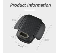 Coche Funda Consola Central Reposabrazos para VW Polo 1975-2017 2018 2019 2020 2021 2022 2023 2024 2025 2026, Cuero Impermeable Cojín Apoyabrazos Alfombrilla Protector Accesorios,Black+Red
