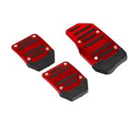 Coche Funda Para Pedal Kit Cubierta Pedal Freno Automático Antislizante Serie Manual Aluminio Resistente Al Sgaste(Red)