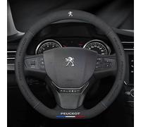 Coche Funda Volante para Peugeot Partner Tepee 2012-2018,Fibra de Carbono Cubierta de Volante Funda de Volante de Piel Elástica Protector y Antideslizante Accesorios Coches Interior Decoracion