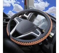 Coche Funda Volante para VW ID.Buzz 2022-2024, Redonda Cubierta De Volantes Protector Colocar Antideslizante Transpirable Interior Accesorios,Brown