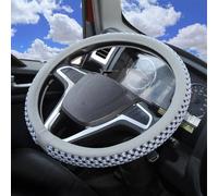 Coche Funda Volante para VW ID.Buzz 2022-2024, Redonda Cubierta De Volantes Protector Colocar Antideslizante Transpirable Interior Accesorios,Grey