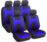 Coche Fundas Asientos para Ford Fiesta Mk4 Hatchback (JAS JBS) 1995-2002, Tela Delanteros y Traseros Juegos De Cubreasientos Protección Protectores Accesorios,A-Blue