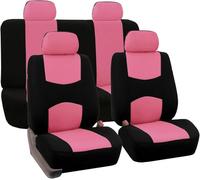 Coche Fundas Asientos para Ford KA RU8 2008 2009 2010 2011 2012 2013 2014 2015 2016, Tela Delanteros y Traseros Juegos De Cubreasientos Protección Protectores Accesorios,E-Pink