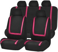 Coche Fundas Asientos para Jeep Wrangler Unlimited(TJ)/Wrangler Unlimited Rubicon, Tela Delanteros y Traseros Juegos De Cubreasientos Protección Protectores Accesorios,A-Pink