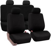 Coche Fundas Asientos para Mini Cooper R56 2006 2007 2008 2009 2010 2011 2012 2013 2014, Tela Delanteros y Traseros Juegos De Cubreasientos Protección Protectores Accesorios,D-Black