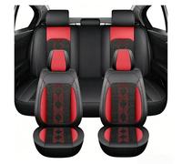 Coche Fundas Asientos, para Peugeot Partner Box/Platform/Chassis/Tepee 2008-2025 2026 Cómodo y Transpirable Asiento Protector Cubreasientos Interior Accesorios,Black Red