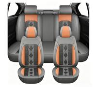 Coche Fundas Asientos, para Peugeot Partner Box/Platform/Chassis/Tepee 2008-2025 2026 Cómodo y Transpirable Asiento Protector Cubreasientos Interior Accesorios,Grey Orange