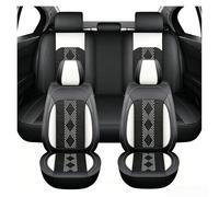 Coche Fundas Asientos, para Renault Clio III/IV/V/Vi (2005-2025) Hatchback Cómodo y Transpirable Asiento Protector Cubreasientos Interior Accesorios,Black White