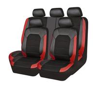 Coche Fundas Asientos para Renault Clio V Life/Zen/Intens/R.S. Line 2019-2022 2023 2024, Impermeables Cuero Delanteros Y Traseros Funda Asiento Protector,Red