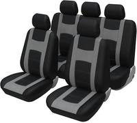 Coche Fundas Asientos para Renault Clio V Life/Zen/Intens/R.S. Line/Business 2019-2024 2025, Tela Delanteros y Traseros Juegos De Cubreasientos Protección Protectores Accesorios,B-Grey