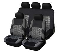Coche Fundas Asientos para Toyota Hilux (AN120/AN130) 8.Gen 2015 2016 2017 2018 2019 2020 2021 2022 2023, Cómodo Interior Juegos Cubreasientos Protector Accesorios,A/Grey