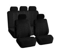 Coche Fundas Asientos para Toyota Proace I/Proace II/PROACE Verso 2013-2022, Juego Completo Transpirable Antideslizantes Delanteros Traseros Seat Cover Protectores Accesorios,A/Black