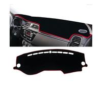 Coche Fundas Salpicadero Compatible Con Kia Para Rio 4 Para X-Line K2 Para Cross 2017 2018 2019 2020 Cubierta Tablero Automóvil Alfombrilla Parasol Evita Luz Almohadilla Antideslizante(Red Side)