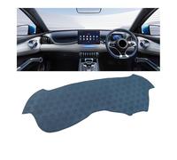 Coche Fundas Salpicadero Cubierta Salpicadero Coche Alfombrillas Ligeras Parasol Almohadilla Antideslizante Compatible Con BYD Para ATTO 3 Yuan Plus EV DM-i 2021 2022 2023(RHD Embossing Blue)