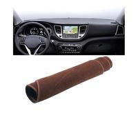 Coche Fundas Salpicadero Cubierta Salpicadero Coche Almohadilla Luz Para Evitar Alfombras Panel Instrumentos Compatible Con Hyundai Para Tucson TL 2015 2016 2017 2018(B LHD Brown)
