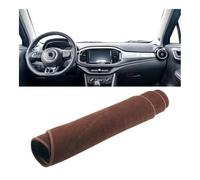 Coche Fundas Salpicadero Cubierta Salpicadero Coche Evita Almohadillas Luz Funda Antideslizante Estera Parasol Panel Instrumentos Alfombra Interior Compatible Con MG 3 Para MG3 2017(Brown LHD)