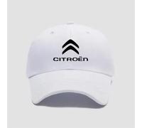 Coche Gorra de Béisbol para Citroen C3 X-TR 2005 2006 2007 2008 2009, Gorra de Béisbol con Logo de Coche Gorra de Béisbol Ajustable Unisex Sombrero para el Sol de Verano,White
