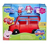 Peppa Pig Hasbro, Gran Autor de la Familia de Peppa, Coche de Juguete, Accesorios para Casa de Muñecas, Edad de más de 3 Años, Color Rojo, 2 Figuras, Juegos de Carretera, Set para Niñas y Niños