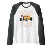 Coche Hot Rod clásico, Retro, Vintage, de Hierro de los años Treinta Camiseta Manga Raglan
