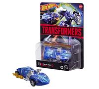 Transformers collaborative, hot wheels, figura convertible de twin mil