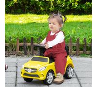 Coche Infantil Correpasillos Homcom Con Volante, Luces Integradas Y Música, Fabricado En Pp Y Metal, 63,5 X 28 X 36 Cm, Amarillo YELLOW