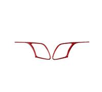 Coche Interior Accesorios Adhesivo Fibra Carbono Para Opel Para Corsa 2007-2014 Volante A La Izquierda/derecha Moldura Manija Puerta Y Del Marco Audio(Rojo)