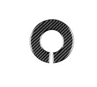 Coche Interior Accesorios Bastidor Control Aire Acondicionado Fibra Carbono Para Fiat Para 500 2008-2024 Y Para Abarth Para 595 2012-2023(Steering-Ring-Black)