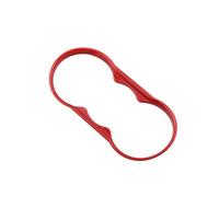 Coche Interior Accesorios Embellecedor Adhesivo Panel Portavasos Agua De Coche ABS Cromado Para Ford Para Focus 2 MK2 2009-2011 Para Fiesta 2009-2016(Red)