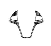 Coche Interior Accesorios Para Chevrolet Para Camaro 2013-2015 Cubierta Interior Del Volante Del Coche Accesorios Adhesivos Fibra Carbono Suave Real Car Interior Sticker(Black Carbon)