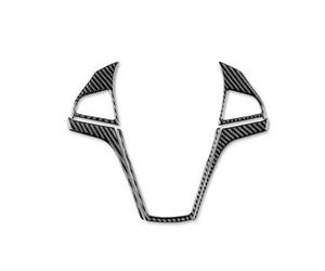 Coche Interior Accesorios Para Chevrolet Para Camaro 2013-2015 Cubierta Interior Del Volante Del Coche Accesorios Adhesivos Fibra Carbono Suave Real Car Interior Sticker(Black Carbon)