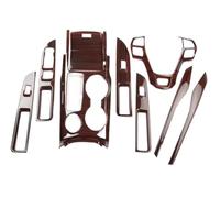 Coche Interior Accesorios Para Ford Para Explorer 2013-2018 Cubiertas Interiores Fibra Carbono Panel Cambio Marchas Perilla Del Volante Pegatina Coche ABS Car Interior Sticker(Wood grain)