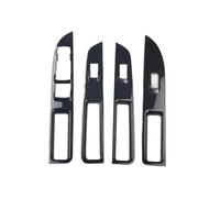 Coche Interior Accesorios Para Ford Para Explorer 2013-2018 Cubiertas Interiores Fibra Carbono Panel Cambio Marchas Perilla Del Volante Pegatina Coche ABS Car Interior Sticker(Windows Control Pane)