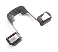 Coche Interior Accesorios Para Hyundai Para Santa Para Fe 2024-2025 Cubierta Interior Del Volante Coche Embellecedor ABS Fibra Carbono Accesorios Negros