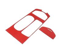 Coche Interior Accesorios Para Maserati Para Ghibli 2014-2022 Fibra Carbono Suave Control Central Del Coche Cubierta Panel Engranajes Embellecedor Accesorios Adhesivos(Style A Red)