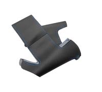 Coche Interior Accesorios Para Peugeot para Partner 2003-2008 trenza manual cubierta de cuero del volante interior del coche embellecedor Interior Coche(Black-blue line)