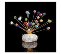 Coche Interior Ambientador Aire Para Coche Decoración Interior Coche Adorno Para Mujer Con Incrustaciones Diamantes Y Difusor Perfume Sabor Encantador Interiores Coche(Seven Color)