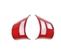 Coche Interior Para Chevrolet, Para Corvette Para C6 (2005-2013) Embellecedores De Botones Para Volante De Fibra Carbono ABS Accesorios interiores(Red)