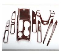 Coche Interior Para Ford Para Explorer 2013-2018: Cubiertas Interiores Fibra Carbono, Panel Cambios, Pomo Volante, Adhesivo ABS Para Coche Accesorios interiores(Wood grain)