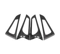 Coche Interior Para Genesis G70 2017-2019 2020-2025 Embellecedor Panel Manija Puerta Interior Coche, 4 Piezas, Fibra Carbono Seca Accesorios interiores(Glossy carbon)