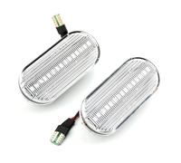 Coche Intermitentes Secuenciales 2 Luces LED Dinámicas Laterales Señal Giro Secuencial para VW para Golf 3, 4, MK3, MK4, para Passat 3BG, para Polo 6N, 9N, para Bora para Vento.(Crystal White)