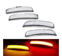 Coche Intermitentes Secuenciales Luz LED 12 V para Parachoques Delantero Trasero, Luces Posición Laterales, Luces Giro Delanteras para Chrysler 300 2015 2016 2017 2018 2019-2021(4pc Front Rear LED)