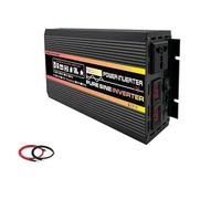 Coche Inversor 10000W/12000W Onda Sinusoidal Pura Inversor De Potencia Transformador De Voltaje Automóvil Hogar Exterior Convertidor DC12V 220V con Controlador Convertidor(12000W,12V_220V60HZ)