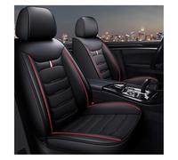 coche juego fundas asiento Para JAGUAR Para XJ6 XJ8 XJL XK Para XK8 XKR Para X-Type Para E-PACE Para F-PACE XF Cojines Soporte Asiento Automóvil Protectores 5 Fundas(Black Red 4pcs,Deluxe Edition)