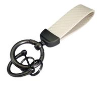 Coche Llavero para Kia Rio, Anillo Anti-Pérdida,Beige