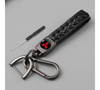 Coche Llaveros para Mitsubishi Zinger Galant Lancer ASX Pajero Outlander Key Chain KeyRings Key Covers Key Card Holder Gifts Accesorios,Blackstyle-A