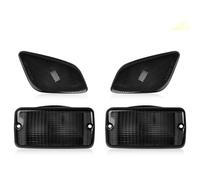coche Luces de giro Compatible with Jeep for Wrangler TJ 1997-2002 2003 2004 2005 2006 front bumper light and front turn signal light 55157033AA(Black 4 Pcs)