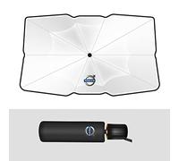 Coche Lunas Delanteras Parasoles para Volvo V40 Auto Plegable Sombrilla Parasol Protector Sun Shades Windshield Cover Accesorios,SilverBlack